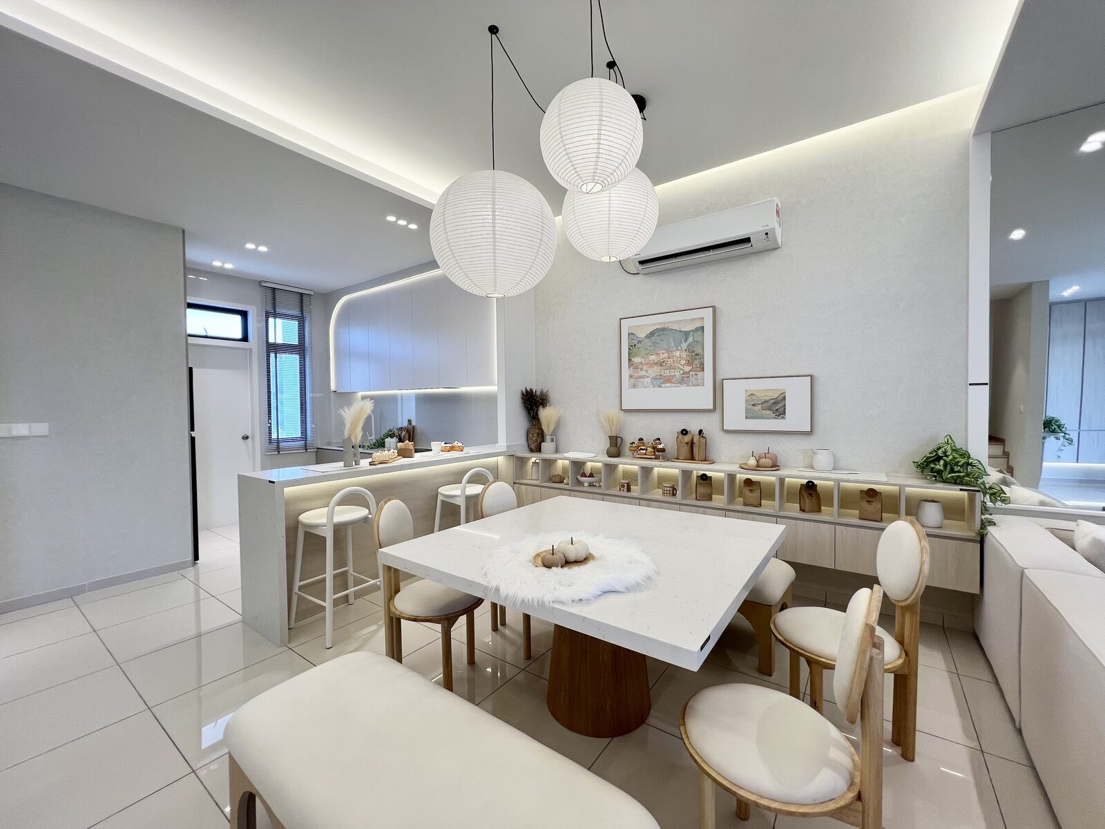 Ascent Park show unit dining and living space