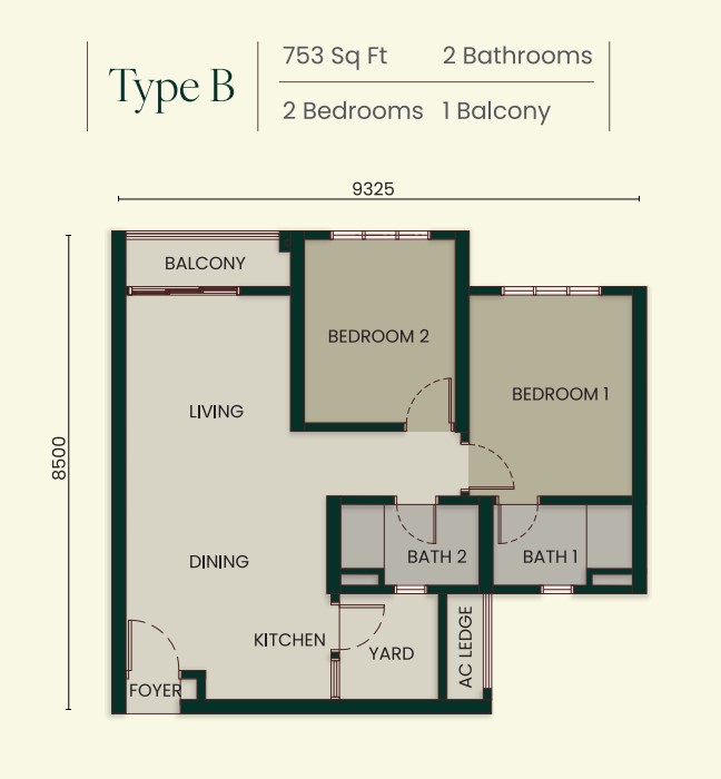 Bodaiju Type B floor plan