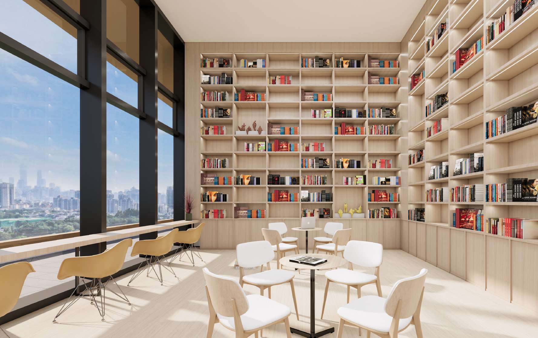 CTC SkyOne reading room and library artist impression