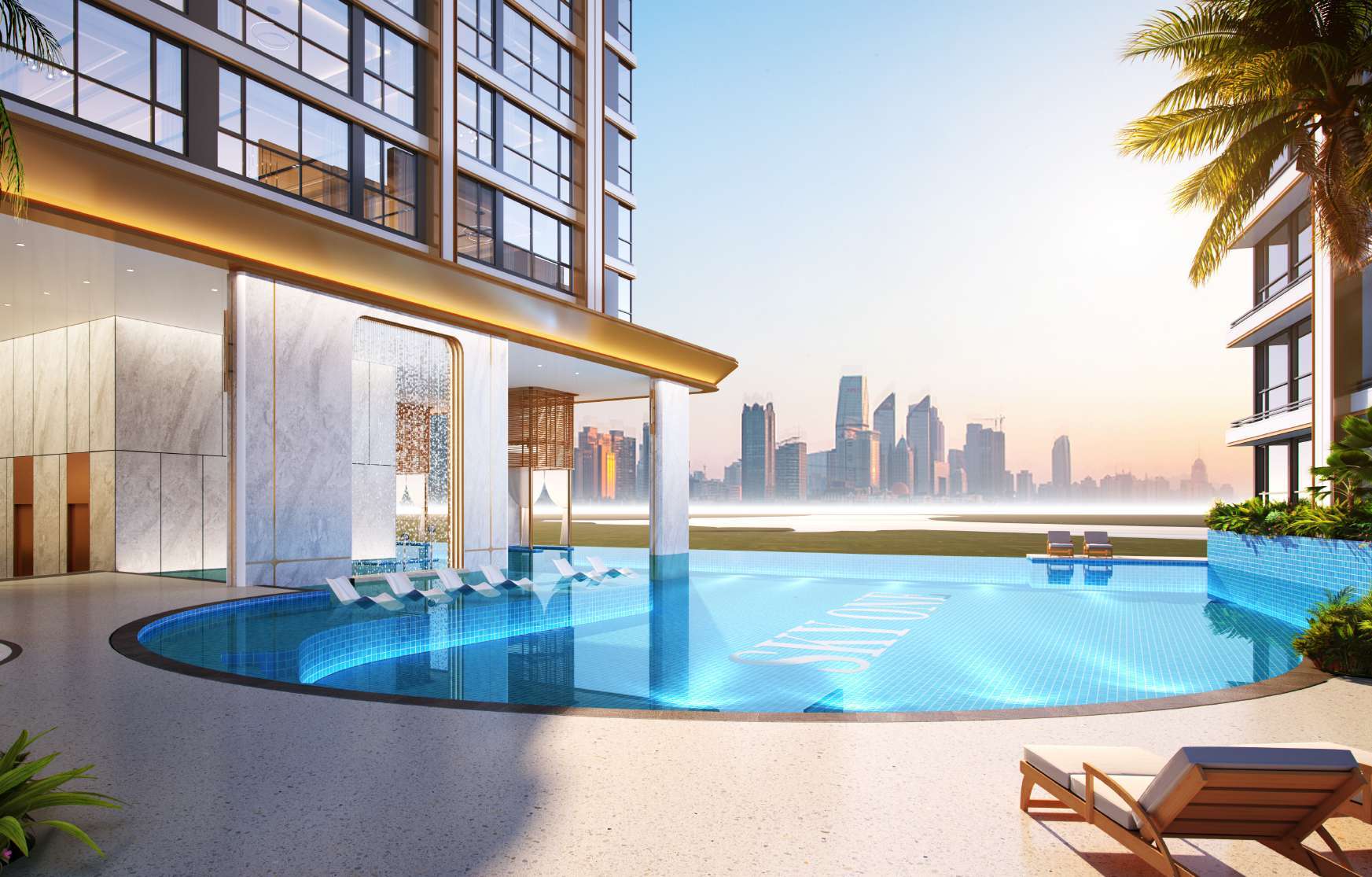 CTC SkyOne swimming pool and skyline artist impression