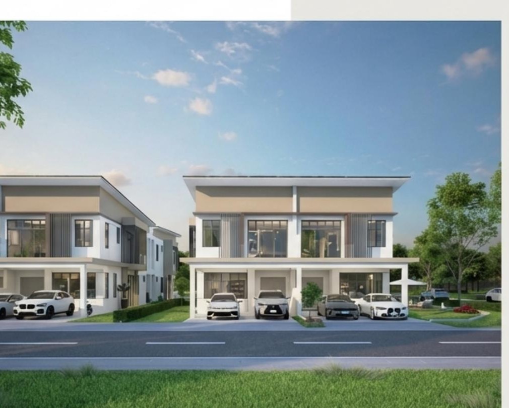 Riveria Garden Cluster 32 by 70 feet exterior artist impression