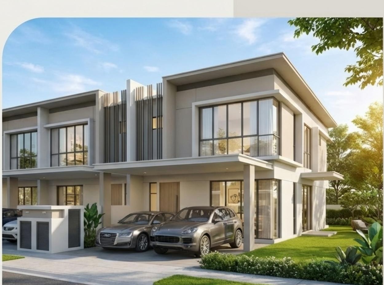 Riveria Garden Terrace 20 by 70 feet exterior artist impression