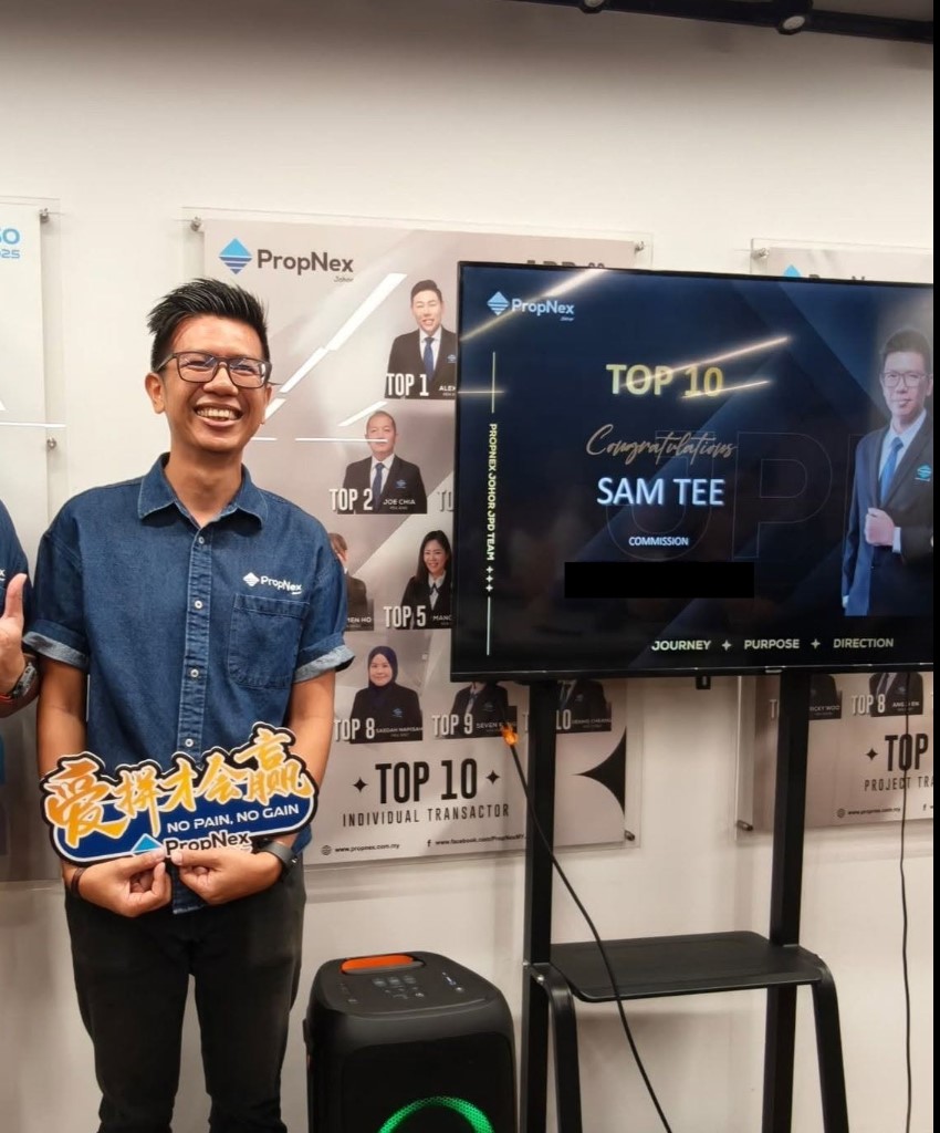 Sam Tee PropNex Top 10 Individual Transactor