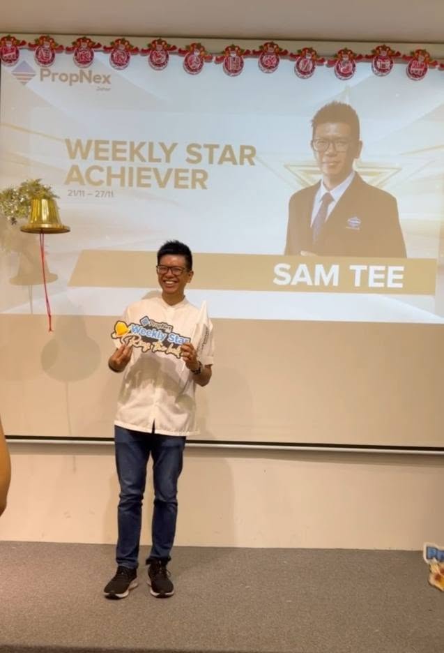 Sam Tee PropNex Weekly Star Achiever November 2025