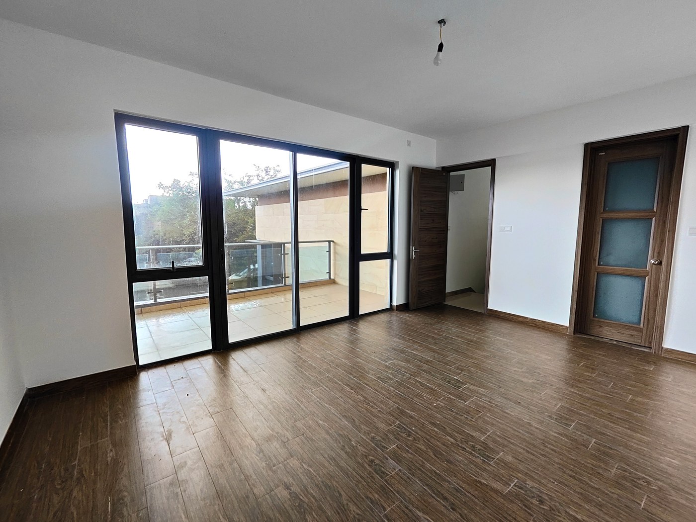Master bedroom with private balcony
